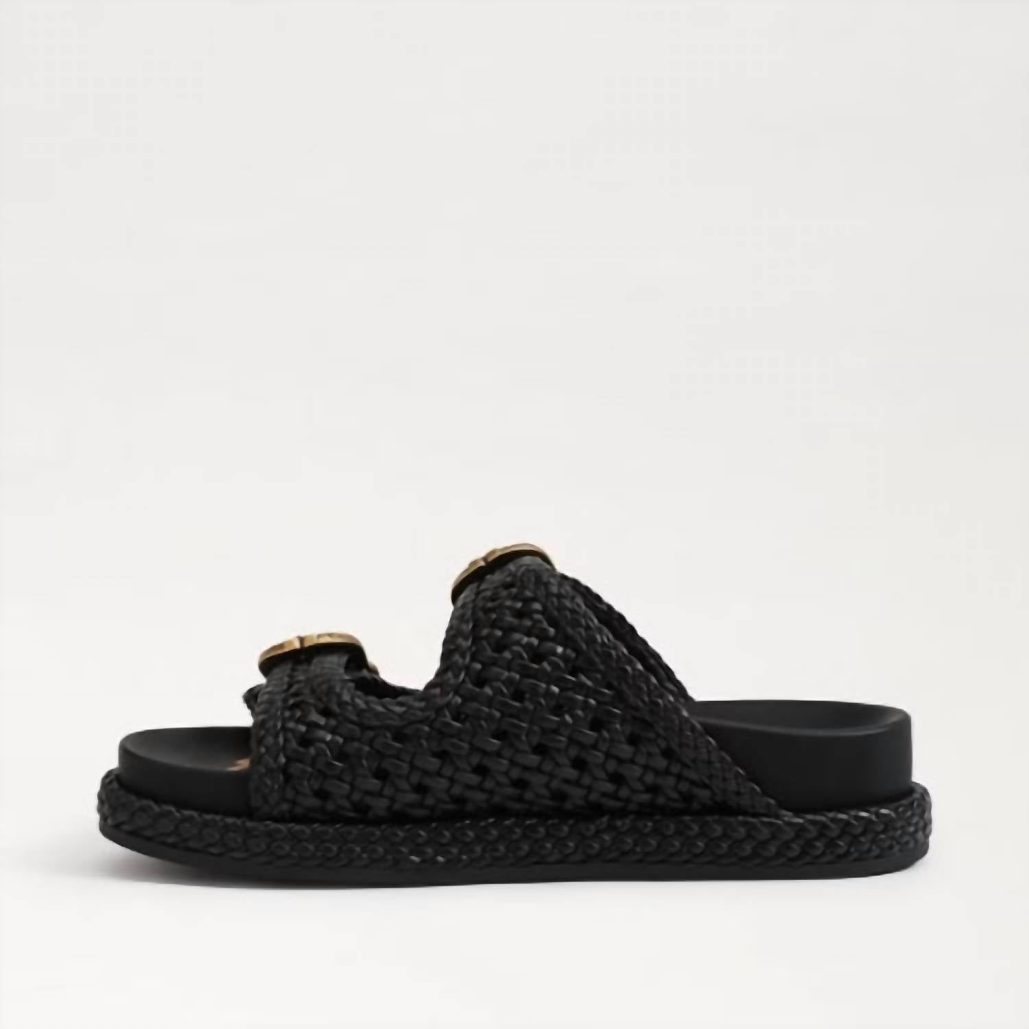 Sam Edelman - Women's Reid Buckle Platform Sandal - black - sandals - shoes