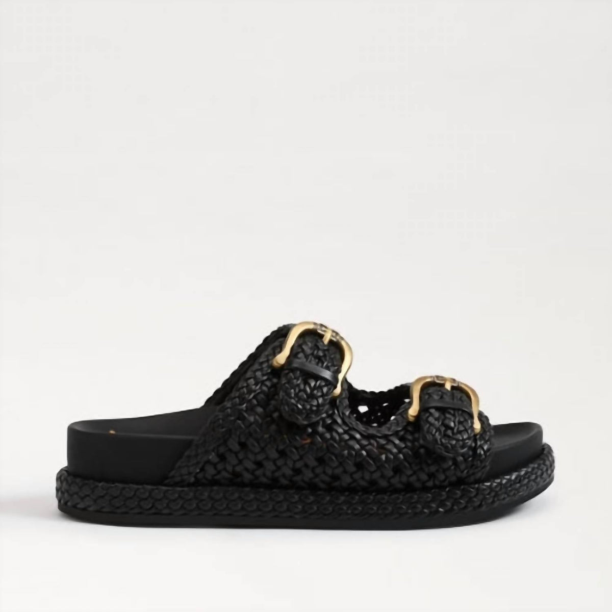 Sam Edelman - Women's Reid Buckle Platform Sandal - black - sandals - shoes