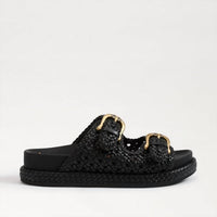 Sam Edelman - Women's Reid Buckle Platform Sandal - black - sandals - shoes