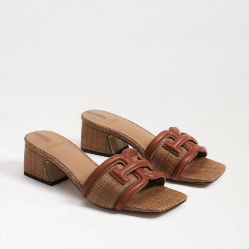 Sam Edelman - Women's Waylon Slide Sandal - brown - leather - sandals