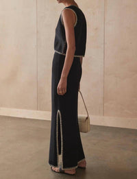 Sancia - Maya Maxi Skirt - black - clothing - cotton - blend
