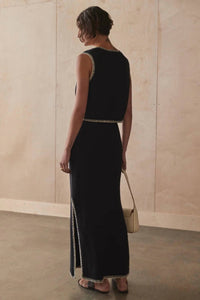 Sancia - Maya Maxi Skirt - black - clothing - cotton - blend