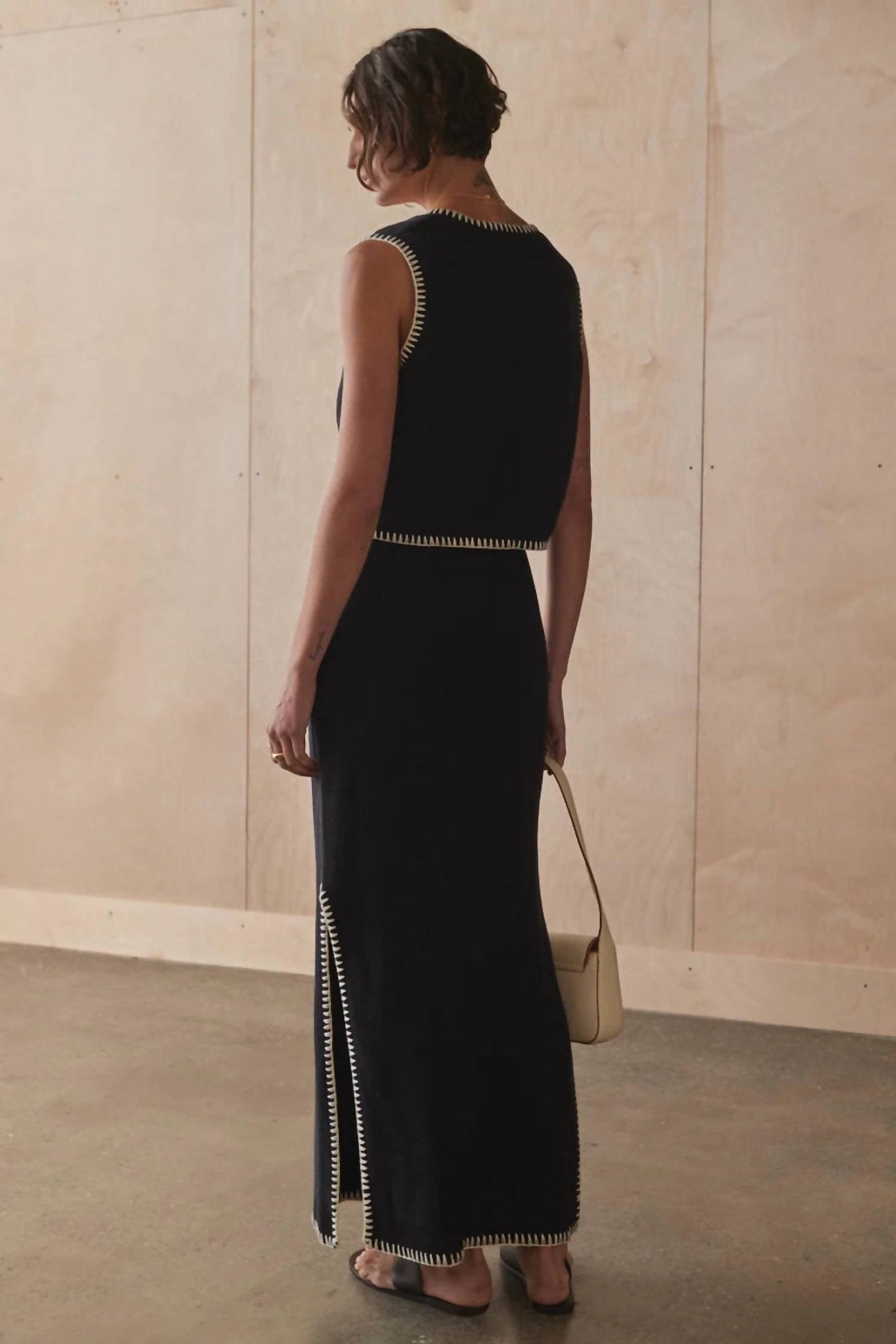 Sancia - Maya Maxi Skirt - black - clothing - cotton - blend