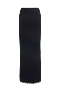 Sancia - Maya Maxi Skirt - black - clothing - cotton - blend