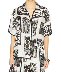 Sancia - Salina Button Front Shirt - blouses - clothing - patterned