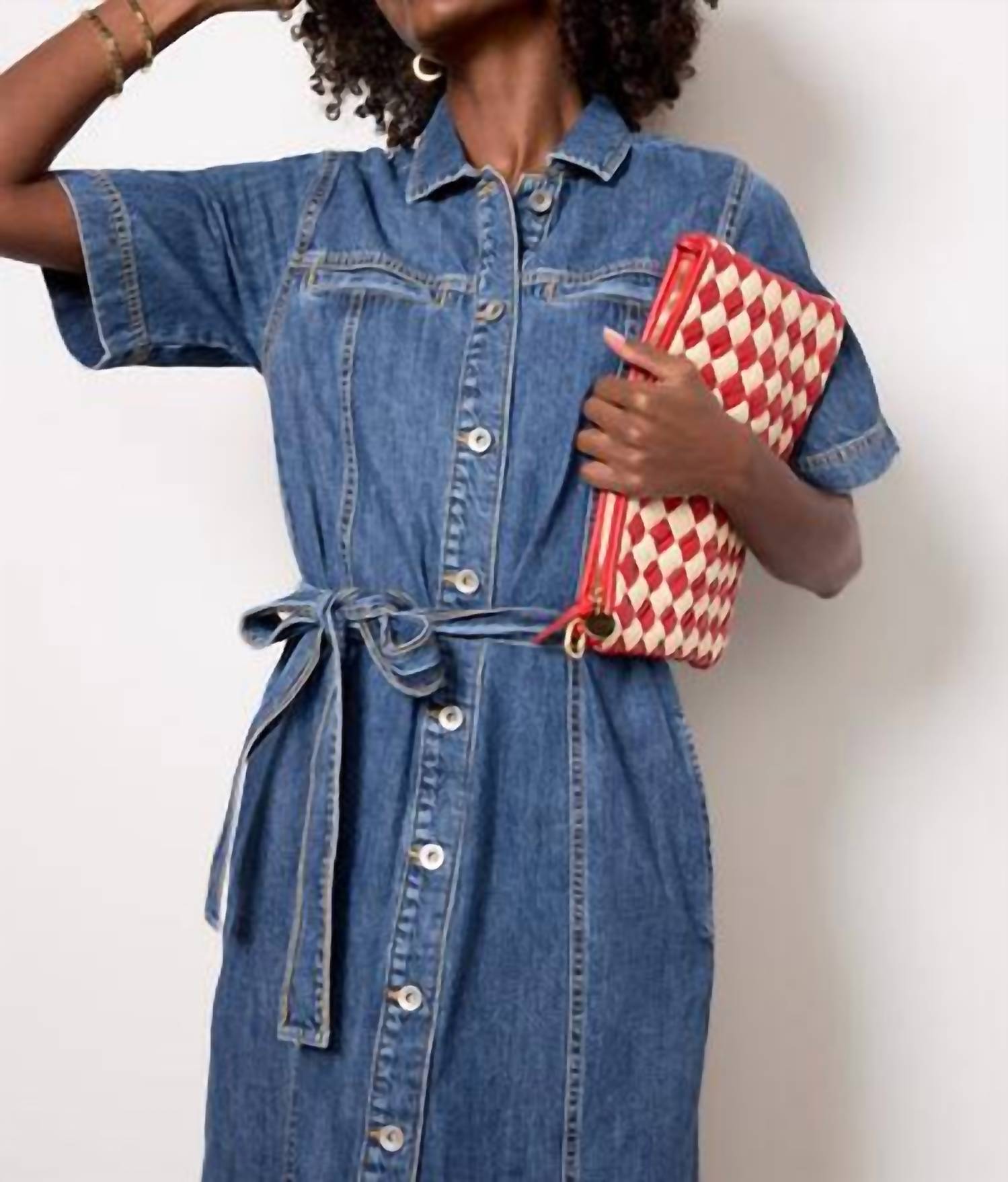 Sanctuary - Alma Denim Midi Dress - blue - clothing - cotton - blend