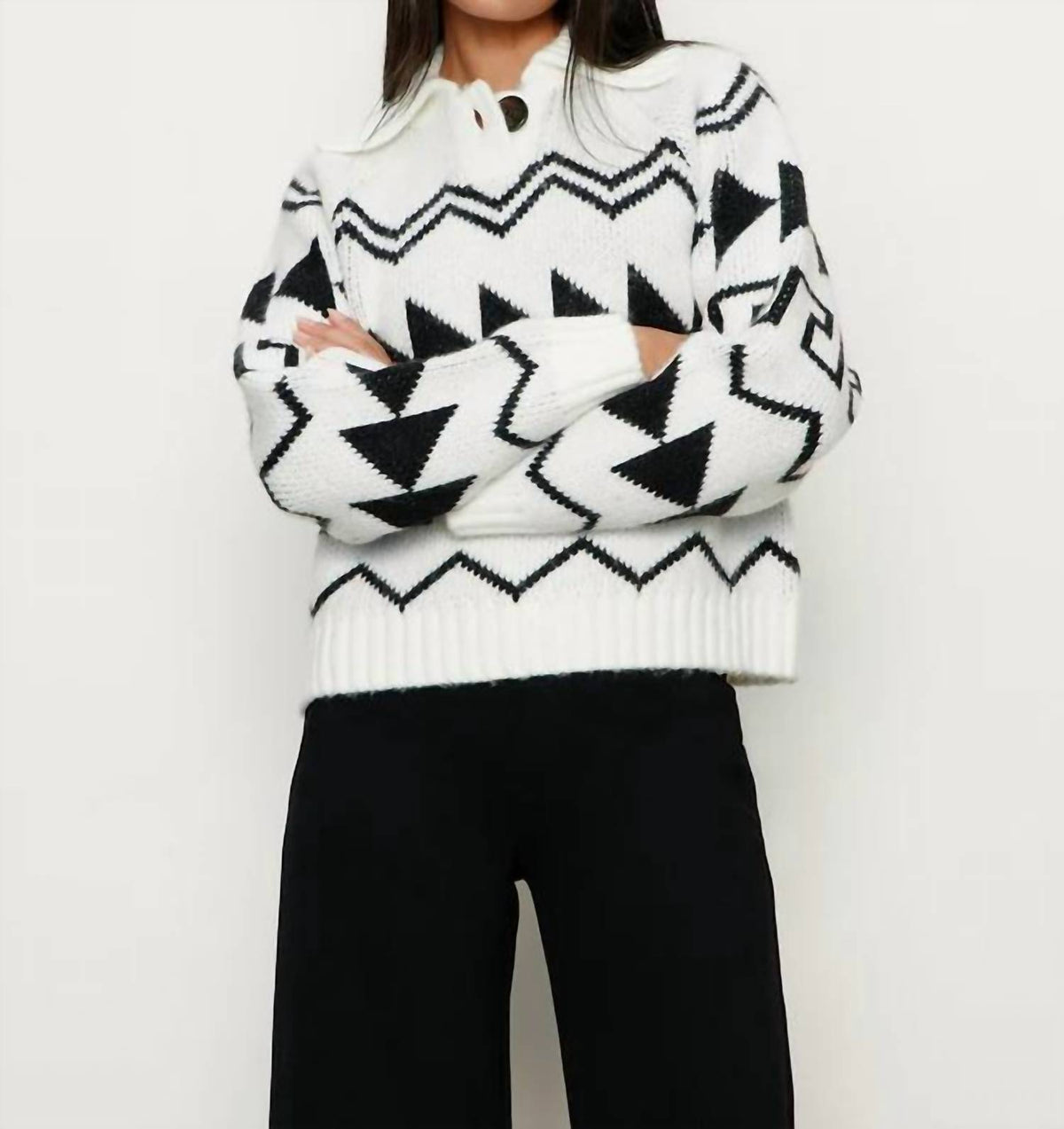 Sanctuary - Below Zero Fairisle Popover Top