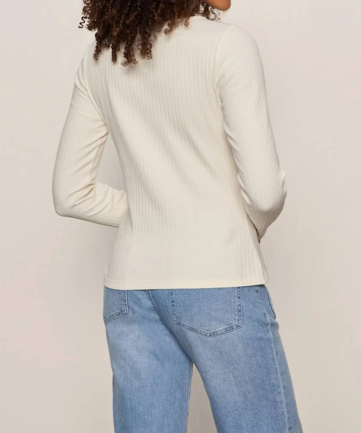 Sanctuary - Button Front Ribbed Top