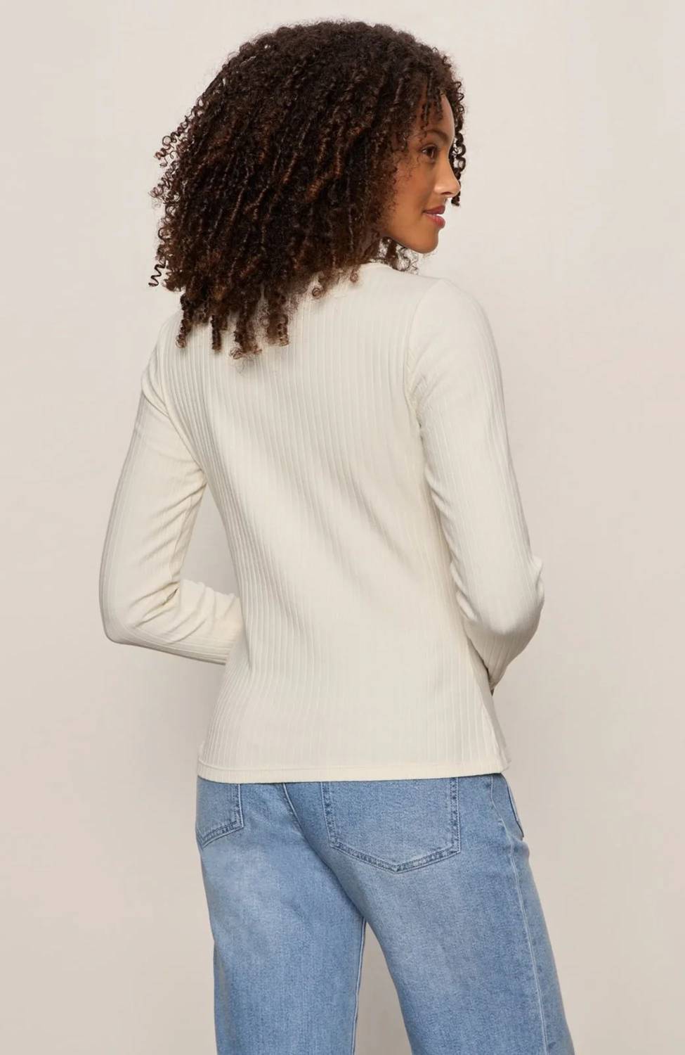 Sanctuary - Button Front Ribbed Top
