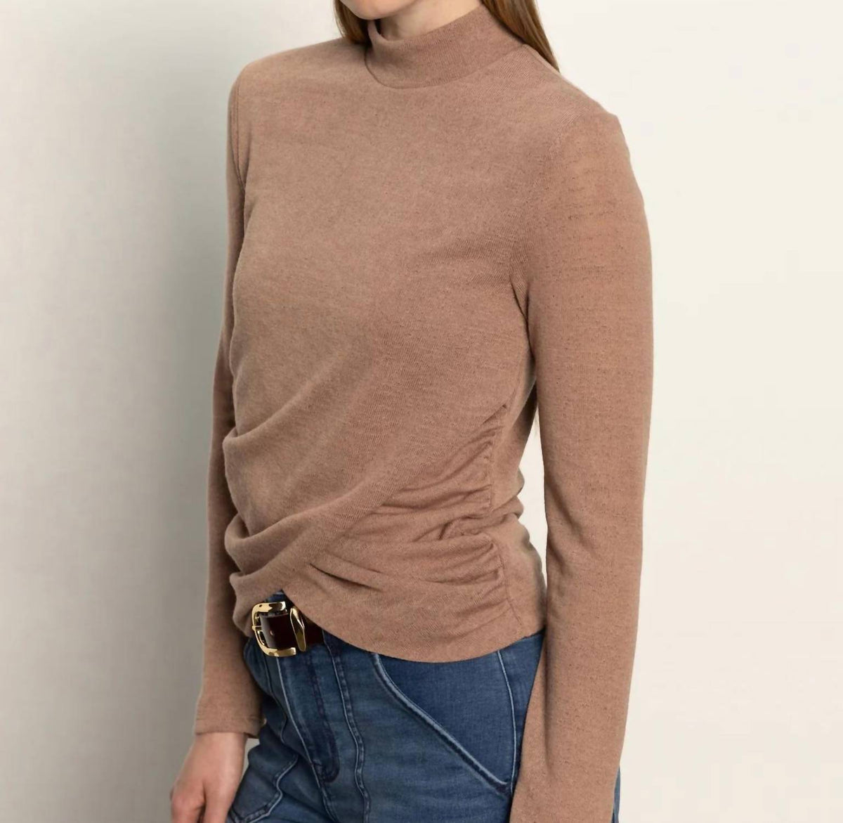Sanctuary - Draped Mock Neck Sweater