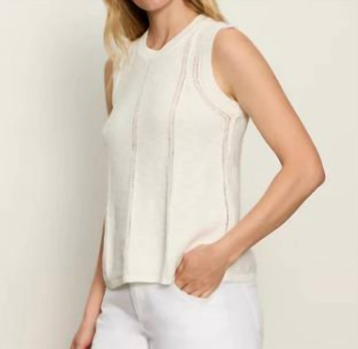 Sanctuary - Easy Pointelle Shell Top
