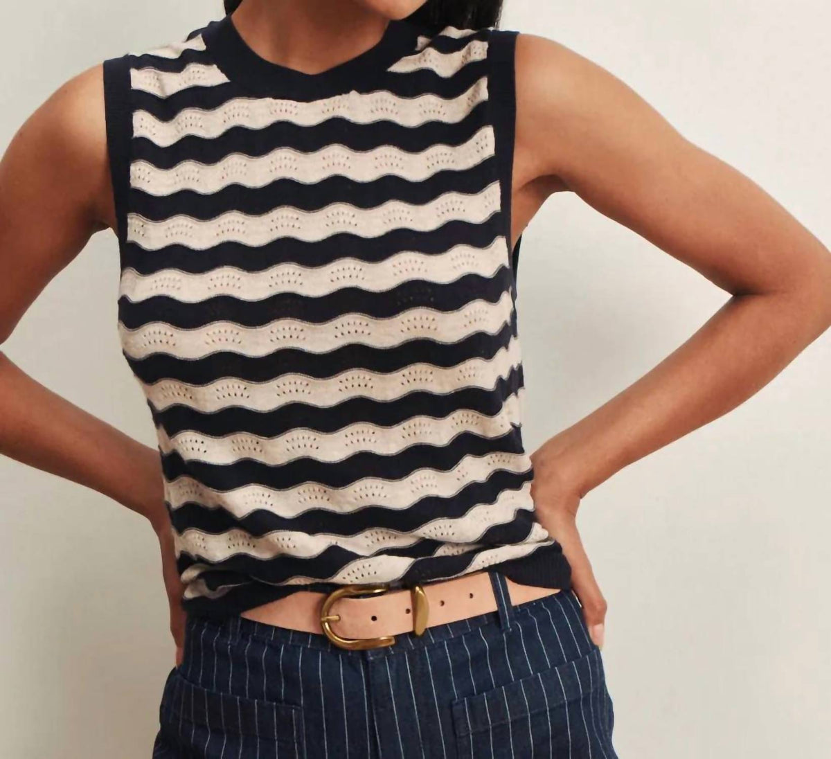 Sanctuary - Everyday Chevron Knit Shell Top