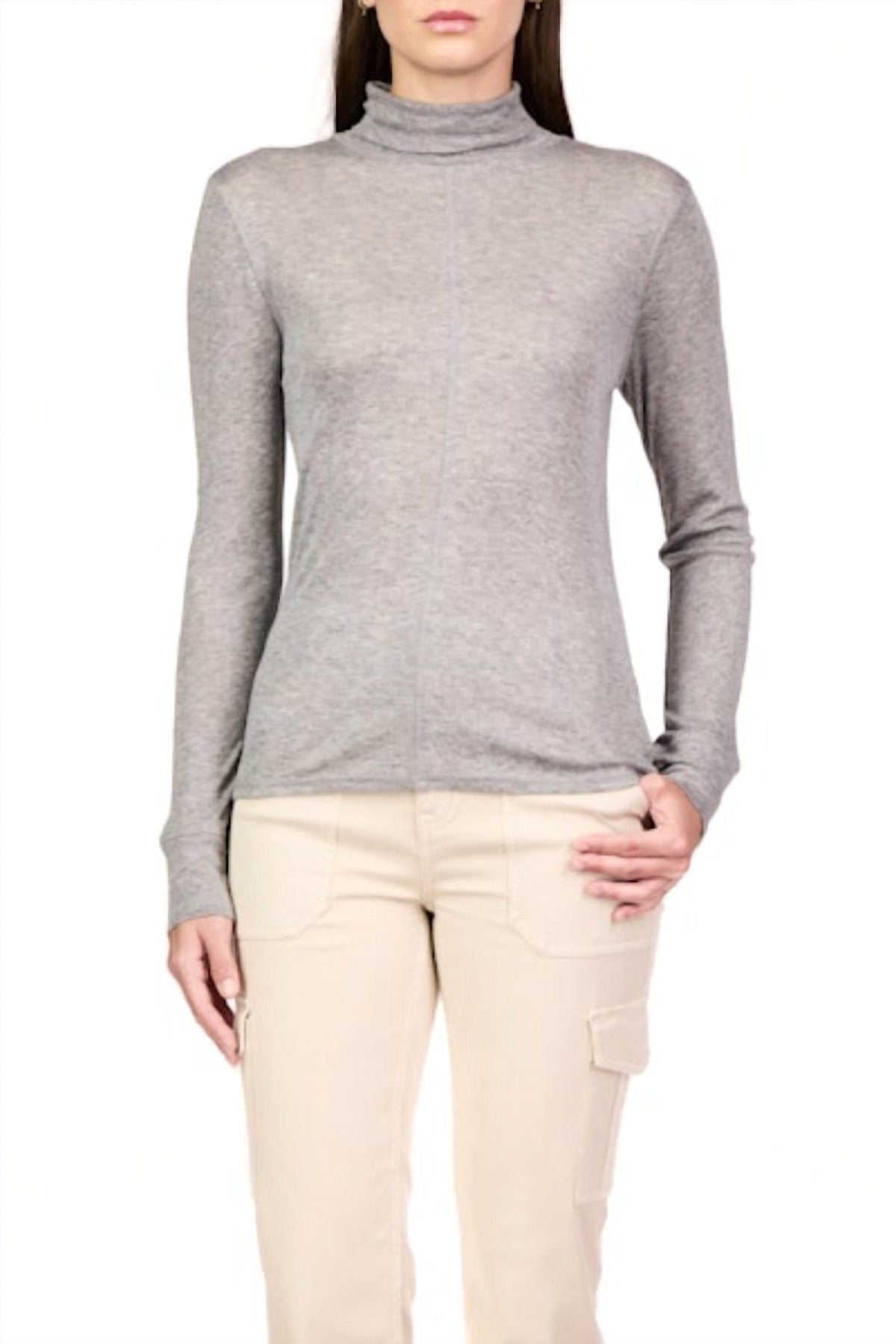 Sanctuary - Exposed Seam Knit Mock Neck Sweater