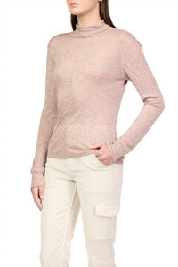 Sanctuary - Exposed Seams Mock Neck Top