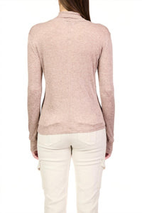 Sanctuary - Exposed Seams Mock Neck Top