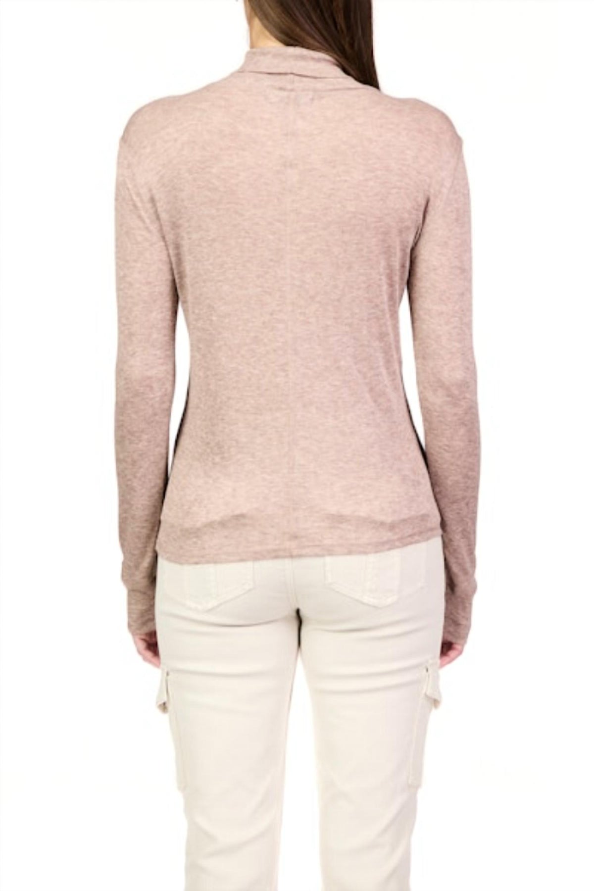 Sanctuary - Exposed Seams Mock Neck Top