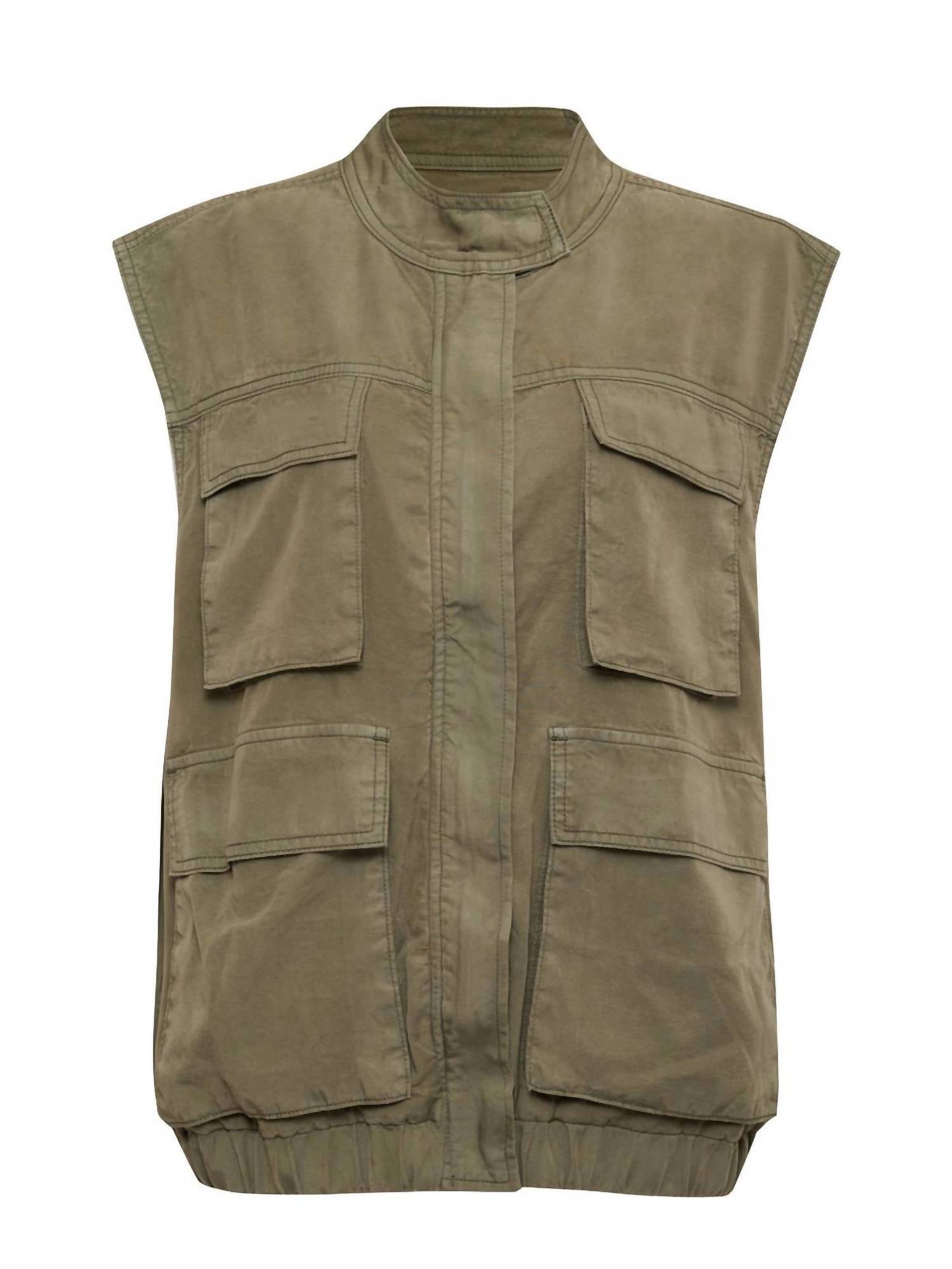 Sanctuary - Field Utility Vest - clothing - green - jackets