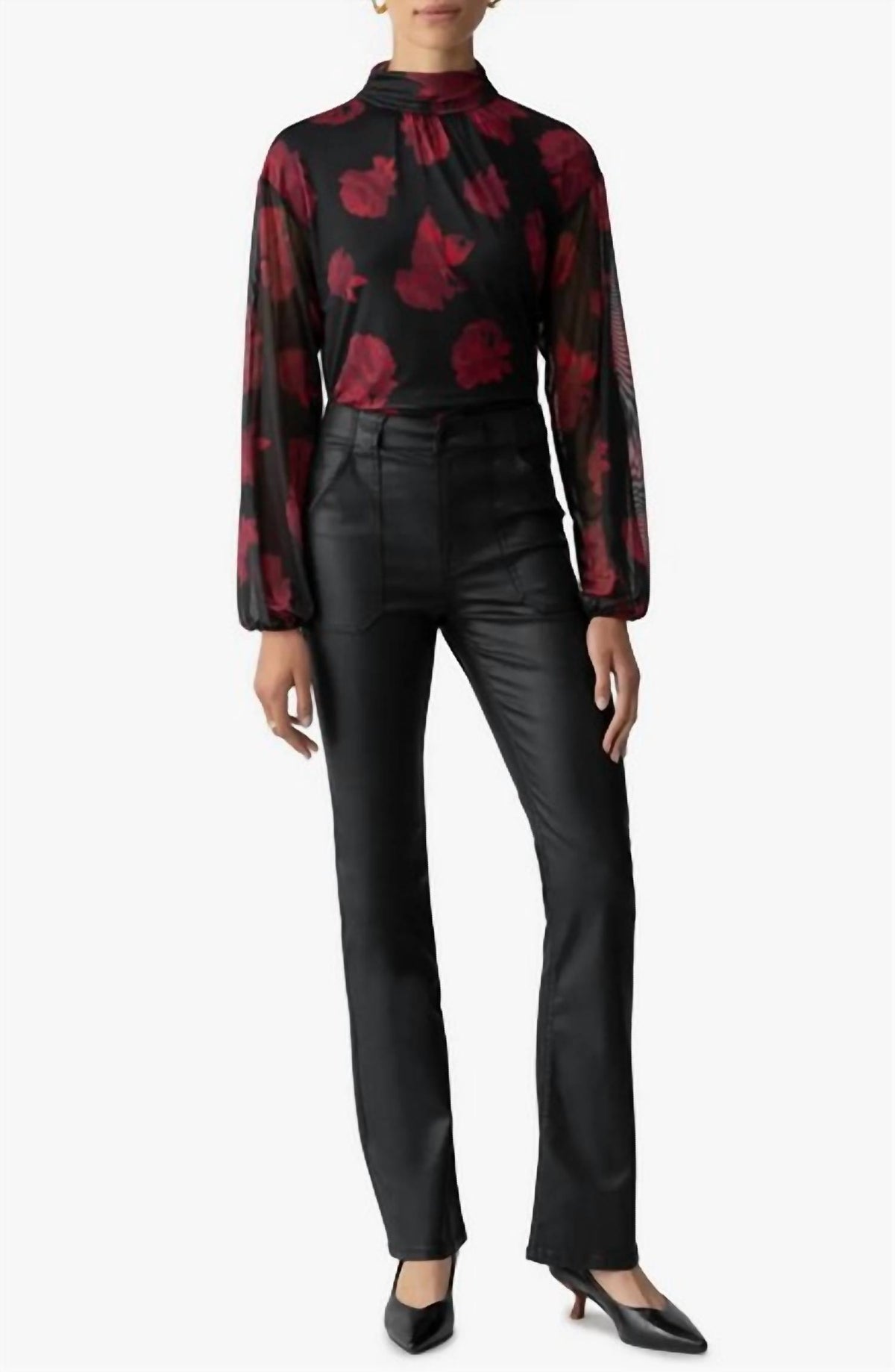Sanctuary - Floral Print Mesh Top