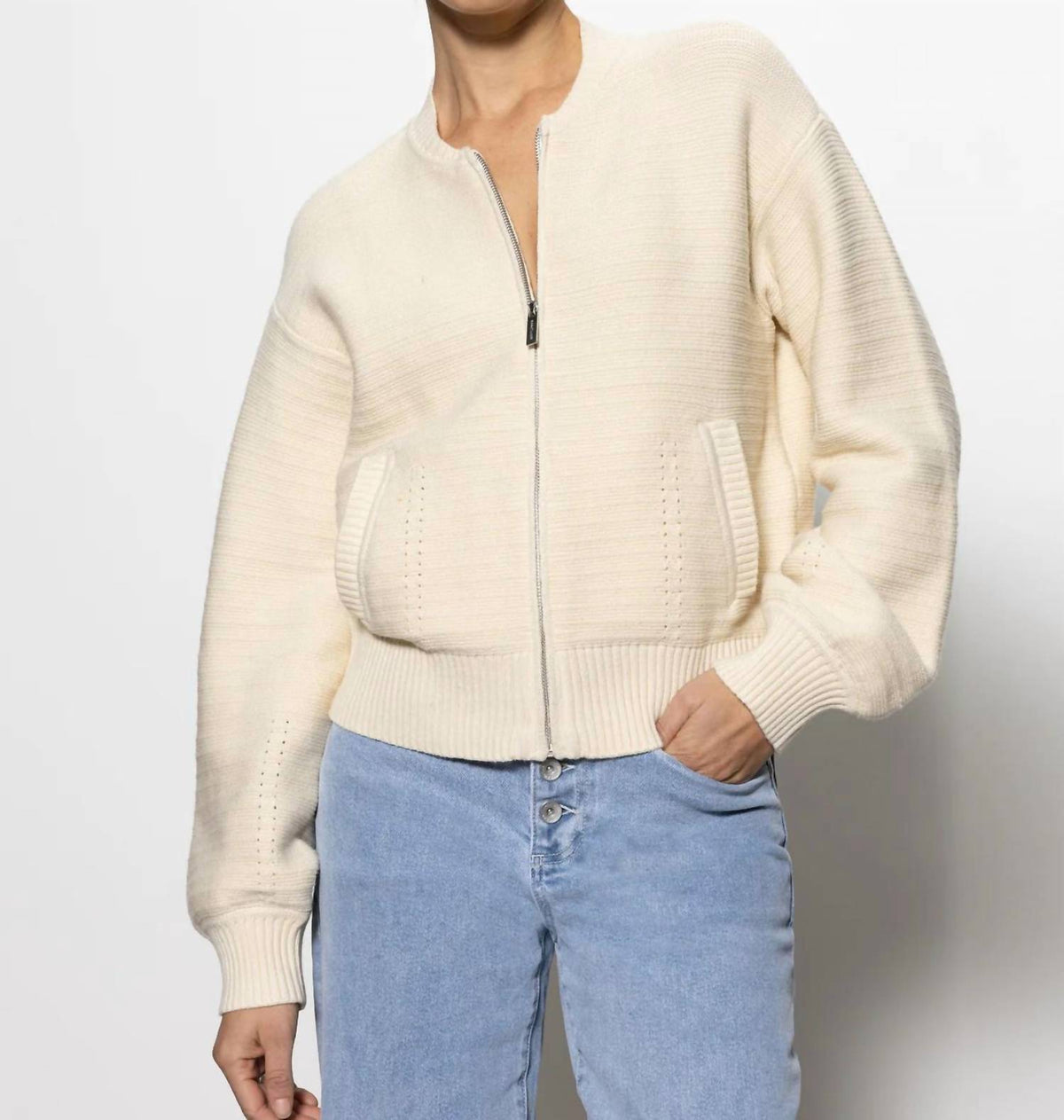 Sanctuary - Knitted Bomber Jacket