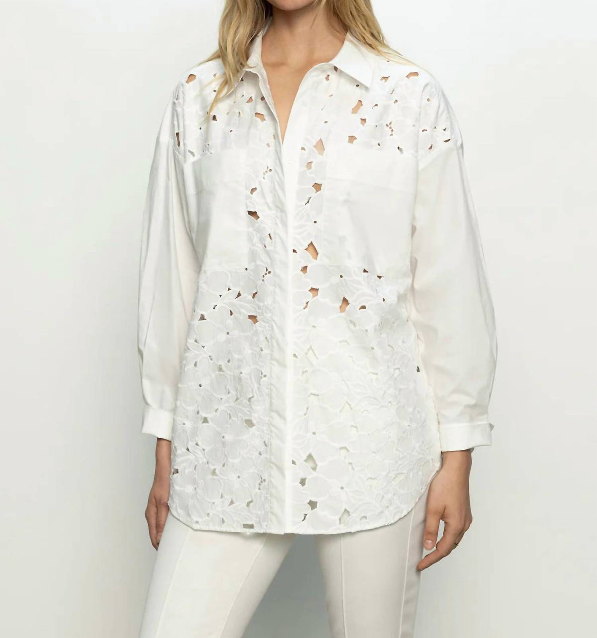 Sanctuary - Lace Boyfriend Tie Back Shirt
