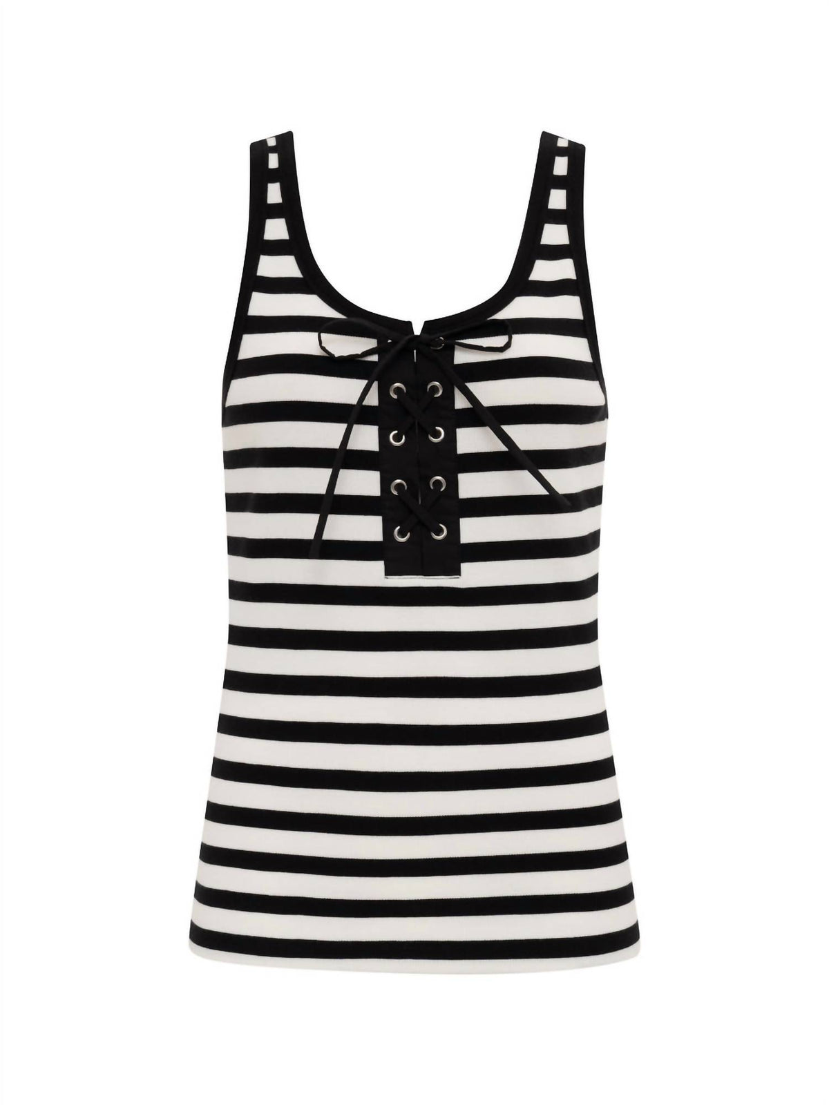 Sanctuary - Lace Up Stripe Tank Top