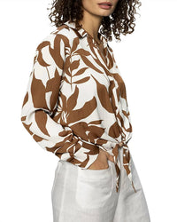 Sanctuary - Lover Tie Blouse - blouses - brown - clothing