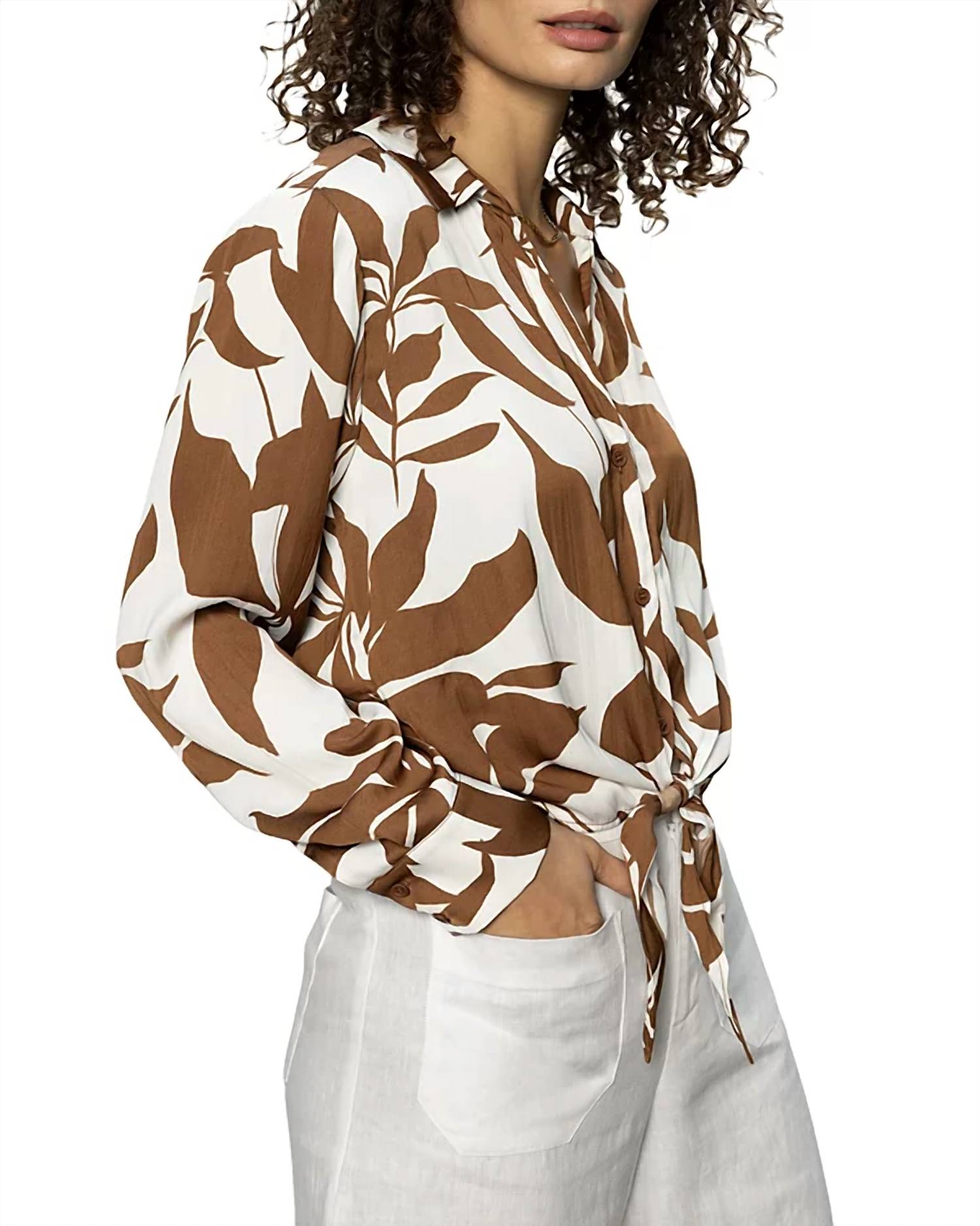 Sanctuary - Lover Tie Blouse - blouses - brown - clothing