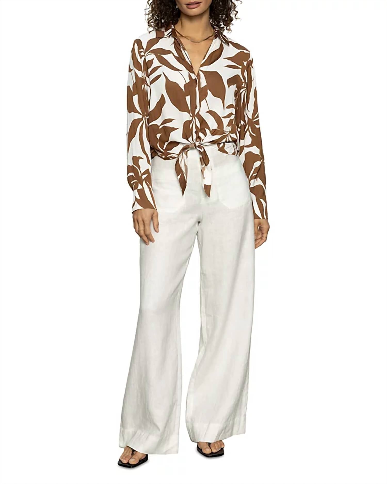 Sanctuary - Lover Tie Blouse - blouses - brown - clothing