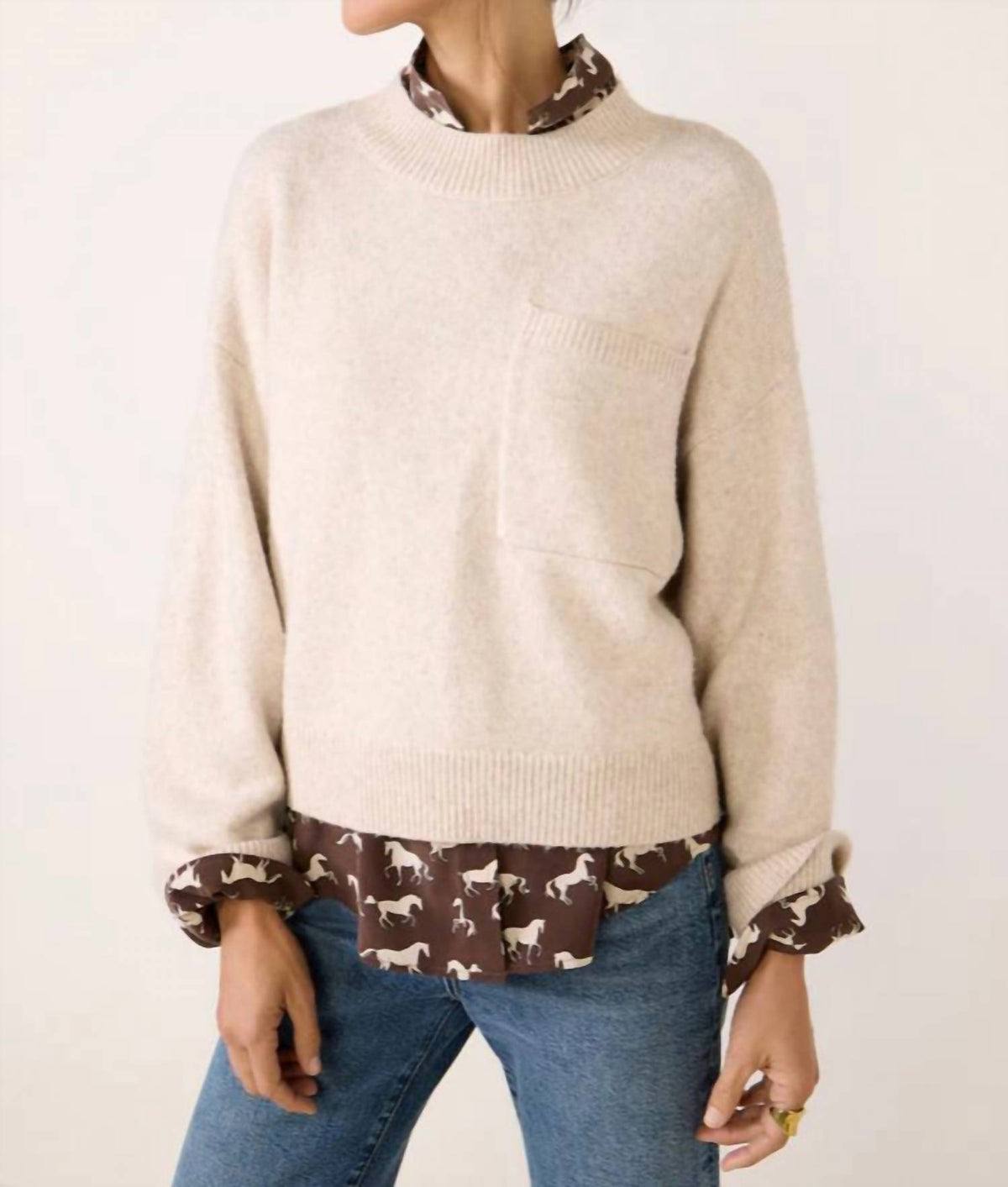Sanctuary - One Pocket Crew Sweater