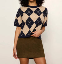 Sanctuary - Perfect Loma Argyle Sweater Tee