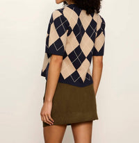 Sanctuary - Perfect Loma Argyle Sweater Tee