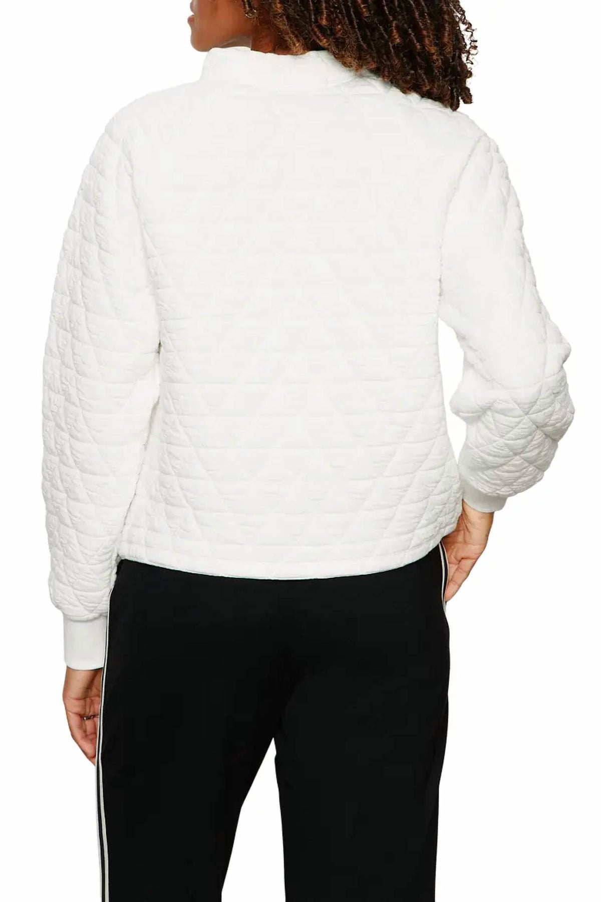 Sanctuary - Quilted Button Up Popover Sweatshirt
