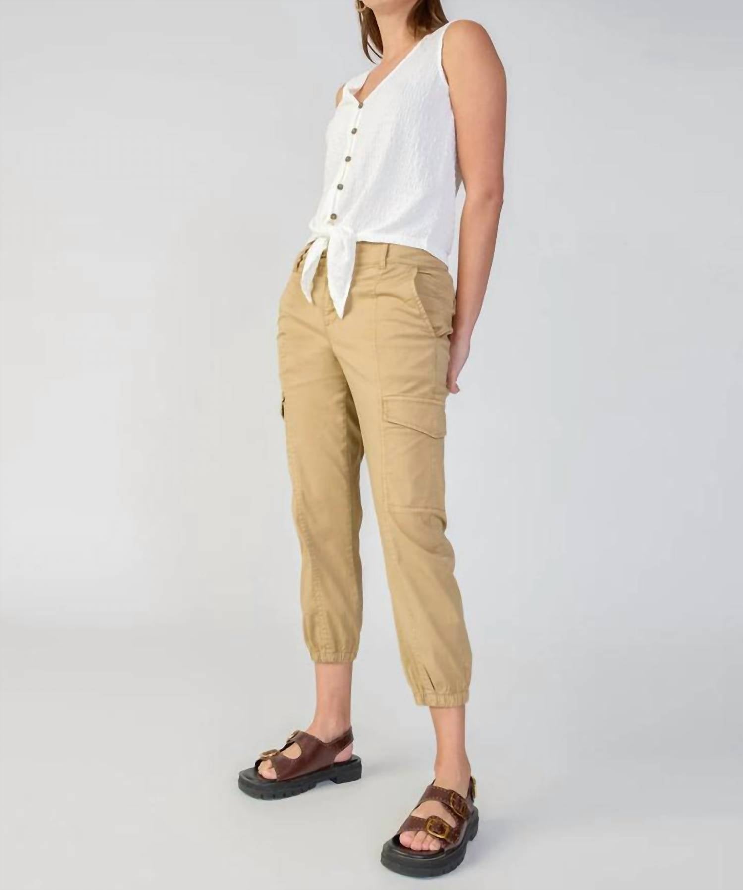 Sanctuary - Rebel Cargo Pant - beige - clothing - cotton - blend