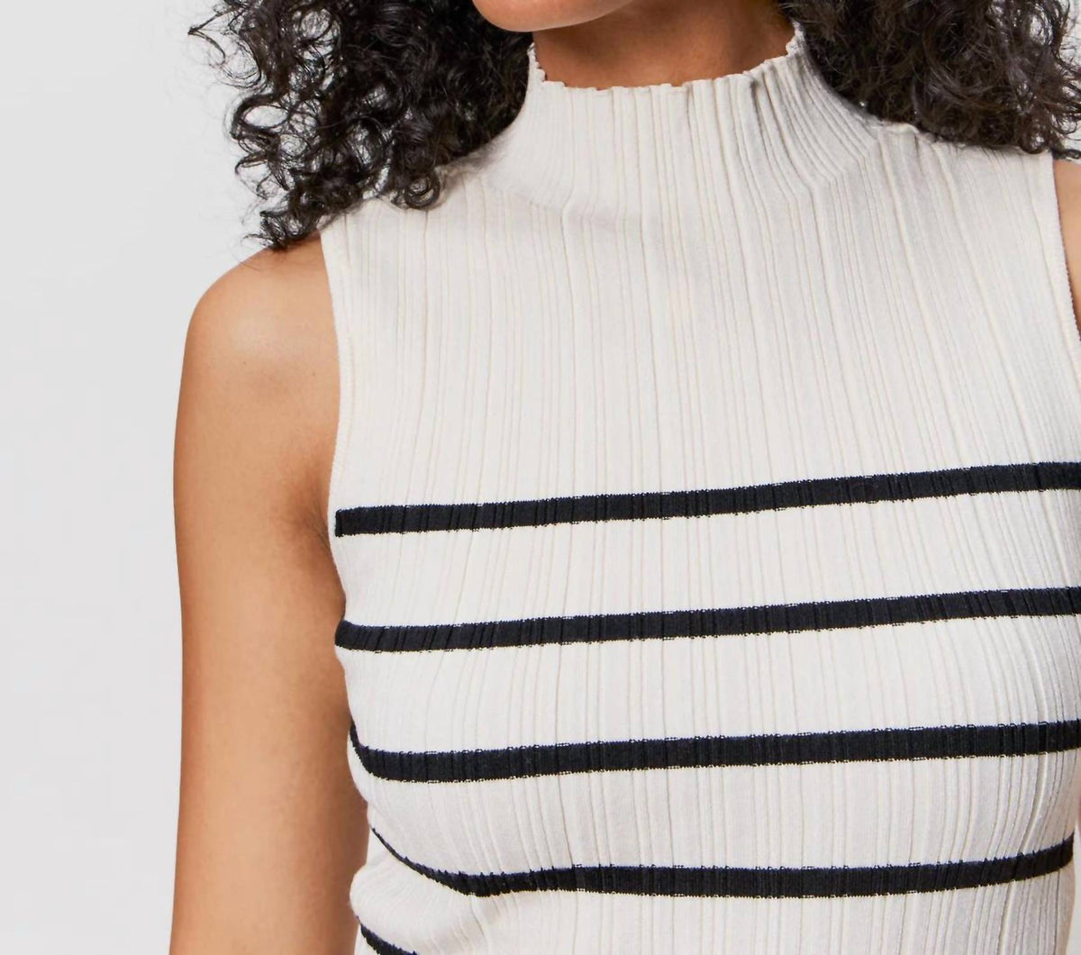 Sanctuary - Ribbed Funnel Neck Top