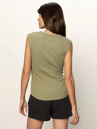 Sanctuary - Ribbed Ruched Tank Top