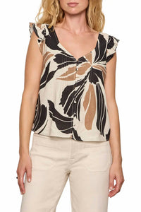 Sanctuary - Within Time Button Linen Shell Top