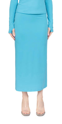 Sandy Liang - Axew Skirt - blue - clothing - long - skirts