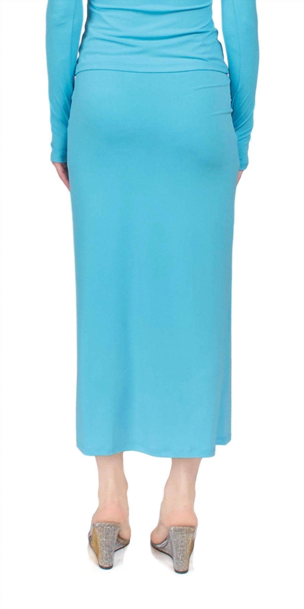 Sandy Liang - Axew Skirt - blue - clothing - long - skirts