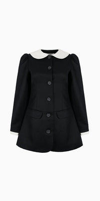 Sandy Liang - Gwen Coat - black - casual - jacket - clothing
