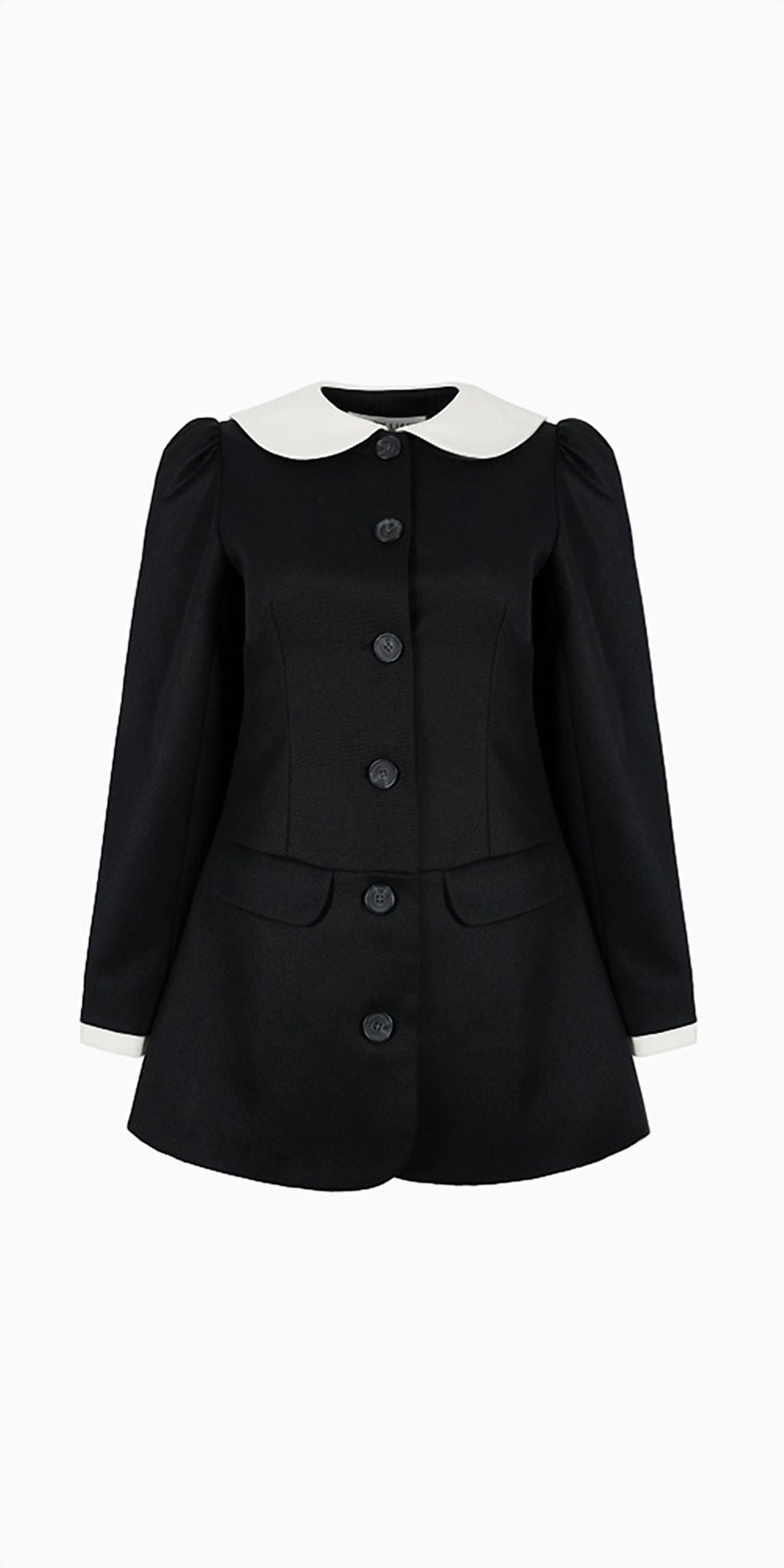 Sandy Liang - Gwen Coat - black - casual - jacket - clothing