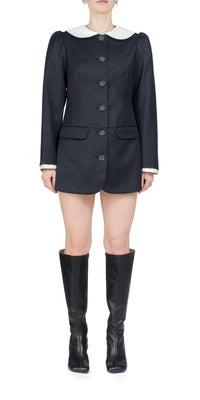 Sandy Liang - Gwen Coat - black - casual - jacket - clothing