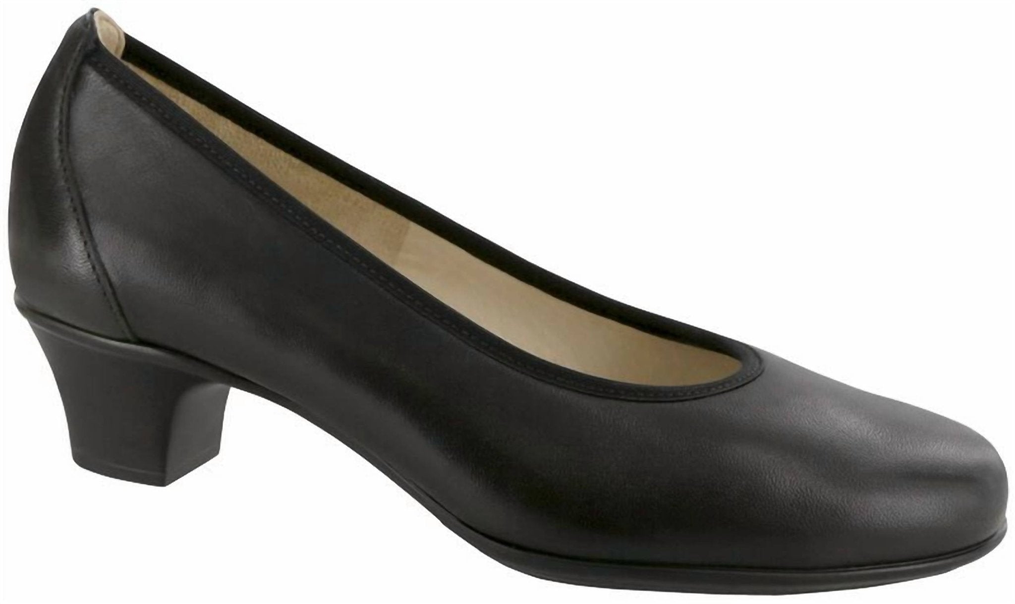 Sas - Women's Milano Black Leather Pump Heels - black - heels - leather
