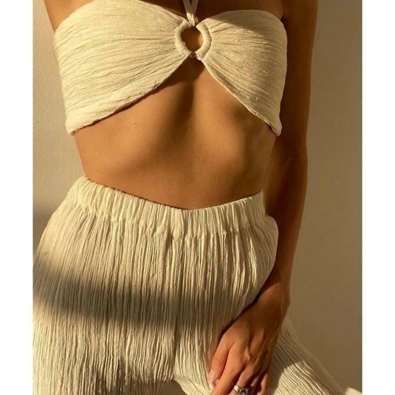 Savannah Morrow - Women's Summer Bandeau Crop Top - clothing - cotton - crop - tops