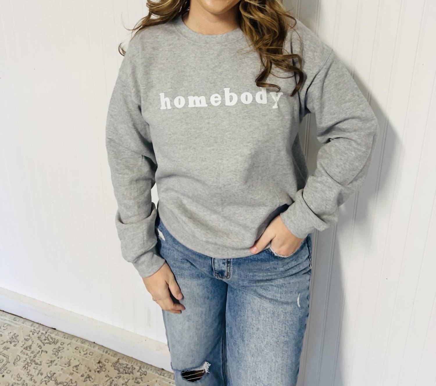Saved By Grace Co. - Homebody Sweatshirt - clothing - cotton - blend - graphic