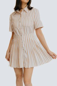 Saylor - Wilda Shirt Dress - beige - clothing - dresses