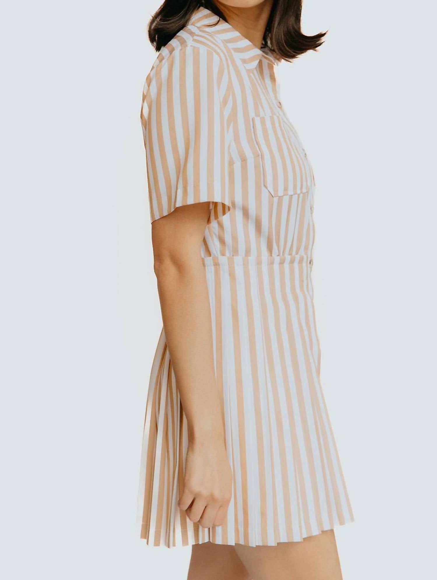 Saylor - Wilda Shirt Dress - beige - clothing - dresses