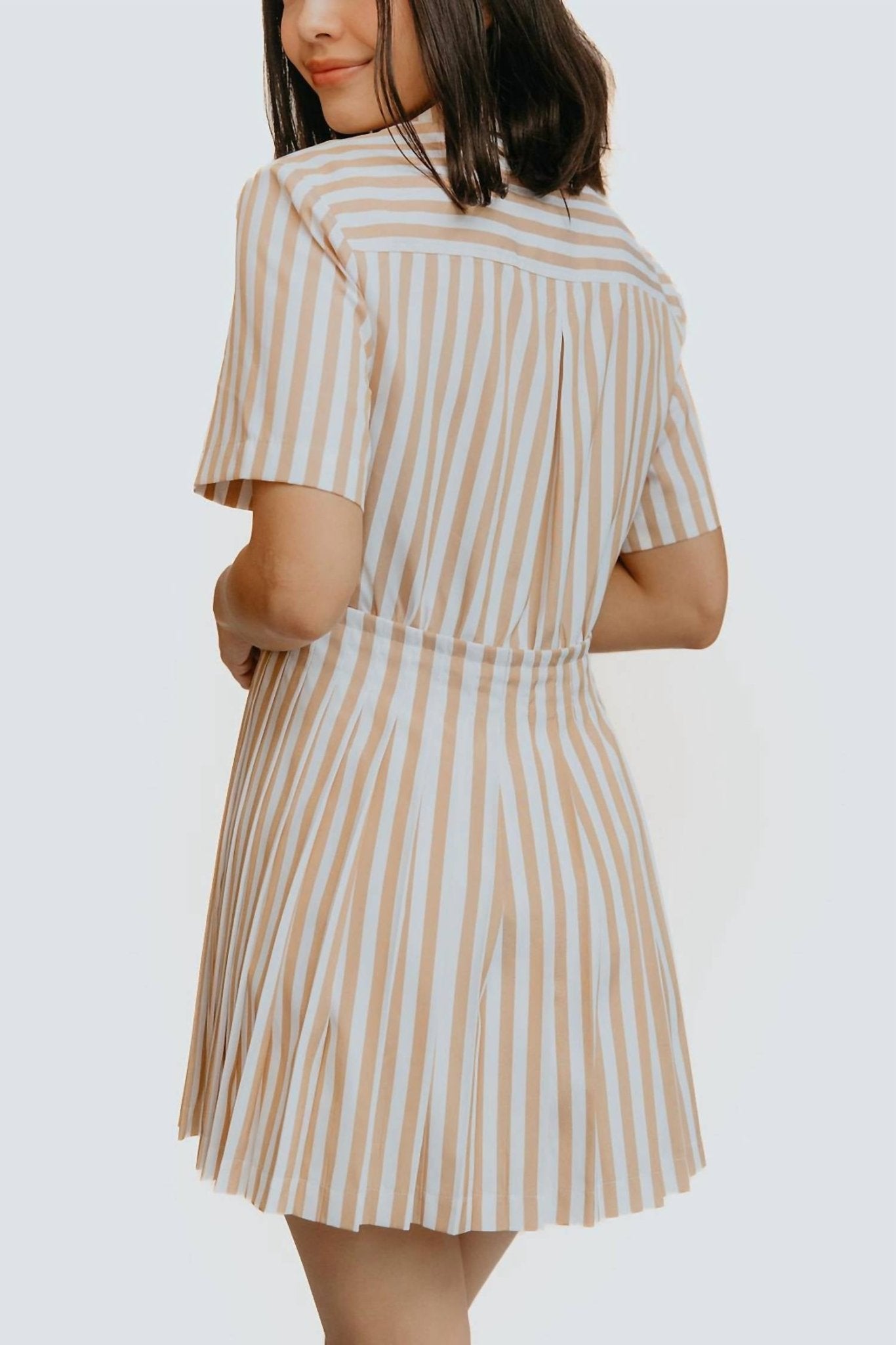 Saylor - Wilda Shirt Dress - beige - clothing - dresses