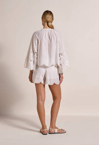Scarlett Poppies - Ashu Embroidered Top - blouses - clothing - cotton