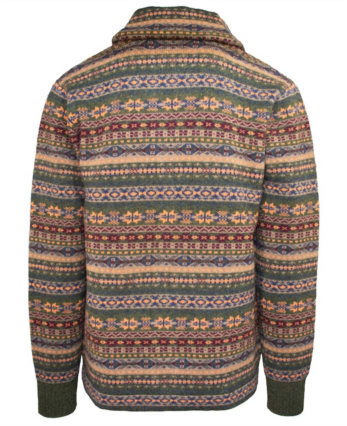 Schott - Wool Blend Fair Isle Cardigan