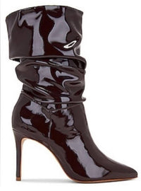 Schutz - Women's Ashlee Slouchy Patent Leather Bootie